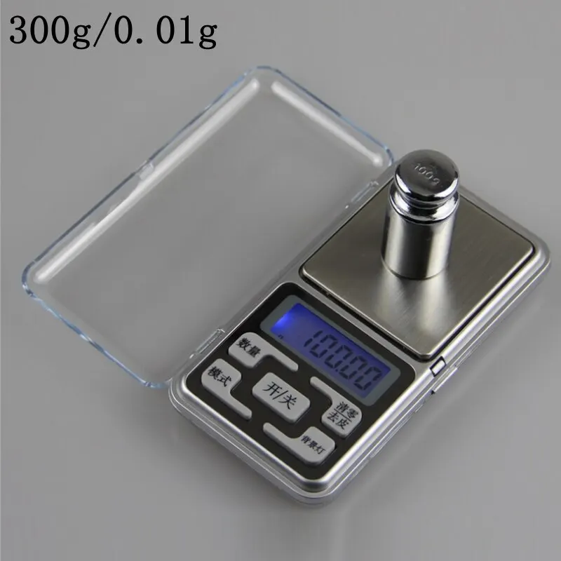 300g 0.01g Мини-цифровые карманные весы 100/200/300 г 0,1/0,01 г ЖК-дисплей с подсветкой электрический карманный кухонный грамм Баланс Веса 7 - Цвет: 300g 0.01g