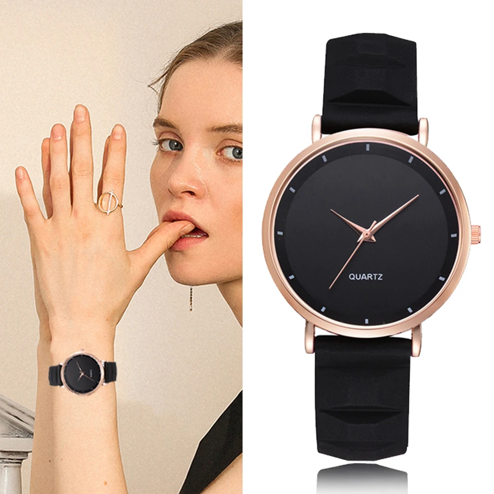 Модные силиконовые женские часы в полоску роскошные Брендовые повседневные