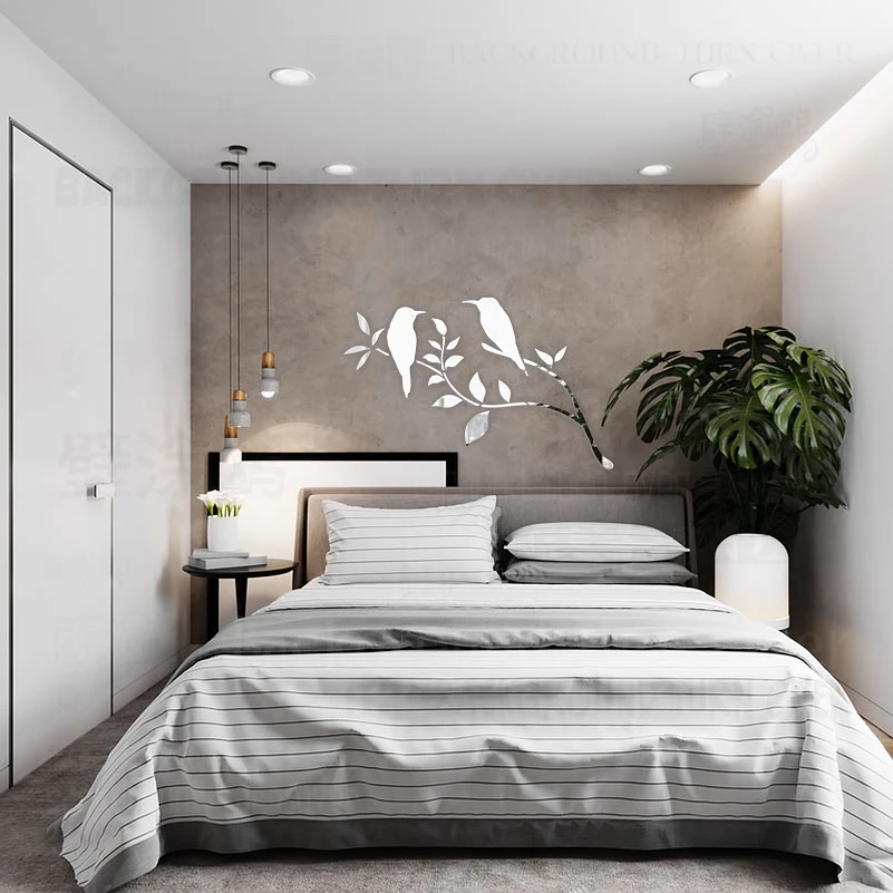 Изящные декоративные акриловые зеркальные 3D наклейки на стену в виде волшебника