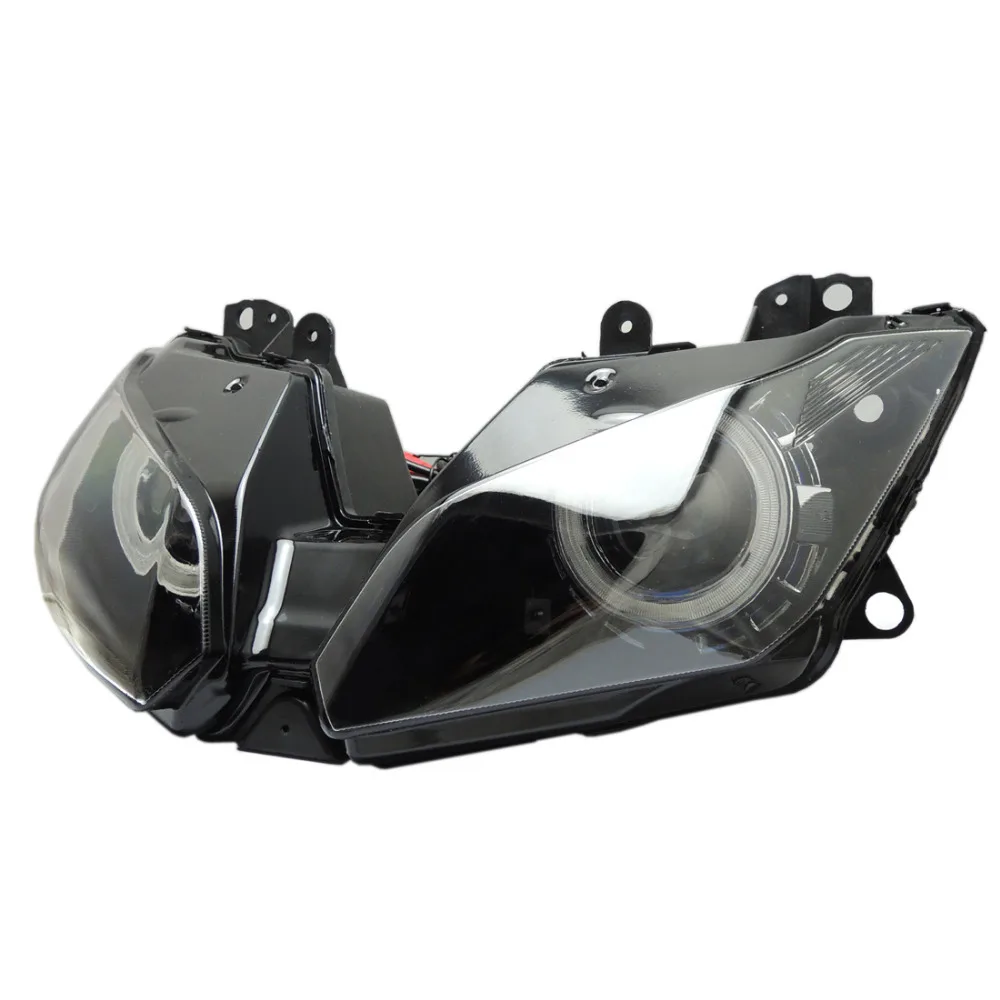 Ангел глаз спрятал проектор пользовательские фар сборки для Kawasaki Ninja 300 2013 /EX300 синий аксессуары для Kawasaki Versys