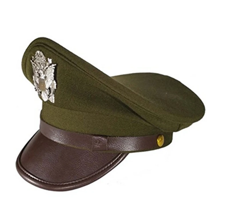 WW2 US Air Force Officer'S Military Hat With Silver Color Eagle Badge MILITARY HAT | Спорт и развлечения