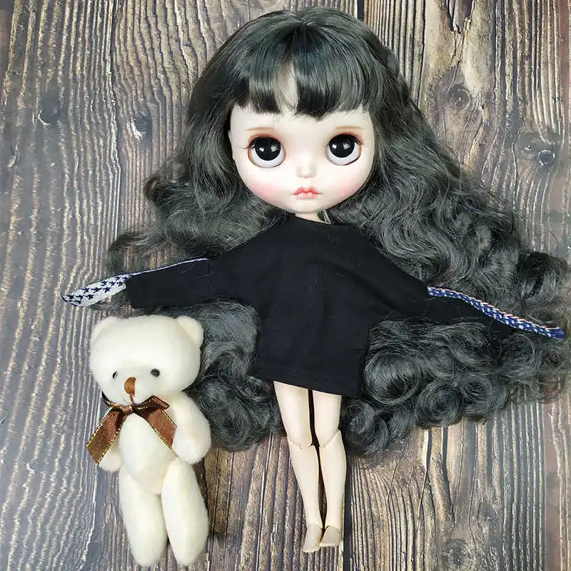 Complete set of doll Кукла Blyth 1/6 шарнир тело ручная роспись матовое лицо белая кожа костюм куклы 30 см DIY BJD SD игрушки подарок с ручной группы AB - Цвет: Complete set of doll