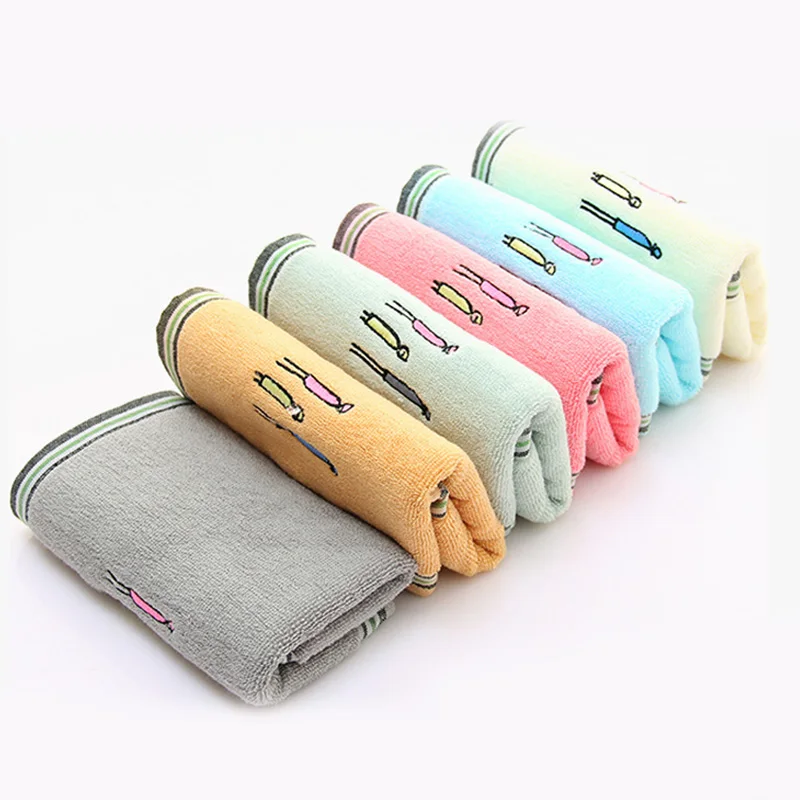1 шт. Хлопковое полотенце для лица Мультяшные полотенца пар простая вышитая ткань