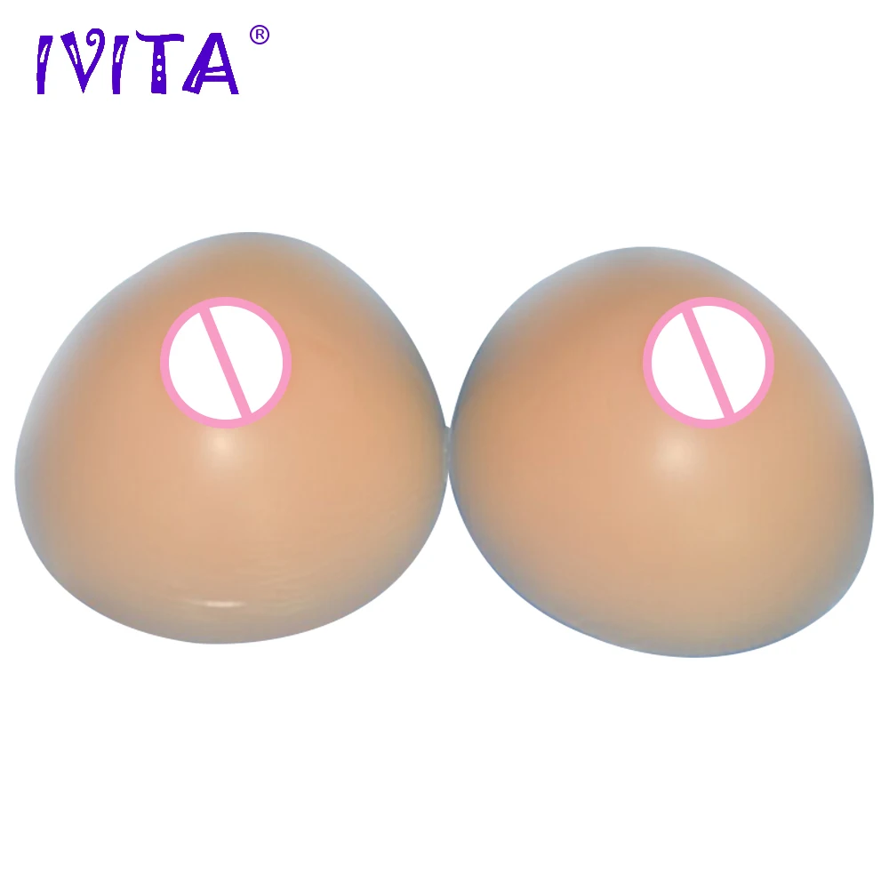 IVITA 1200 г/пара бежевые реалистичные силиконовые формы груди поддельные грудь для
