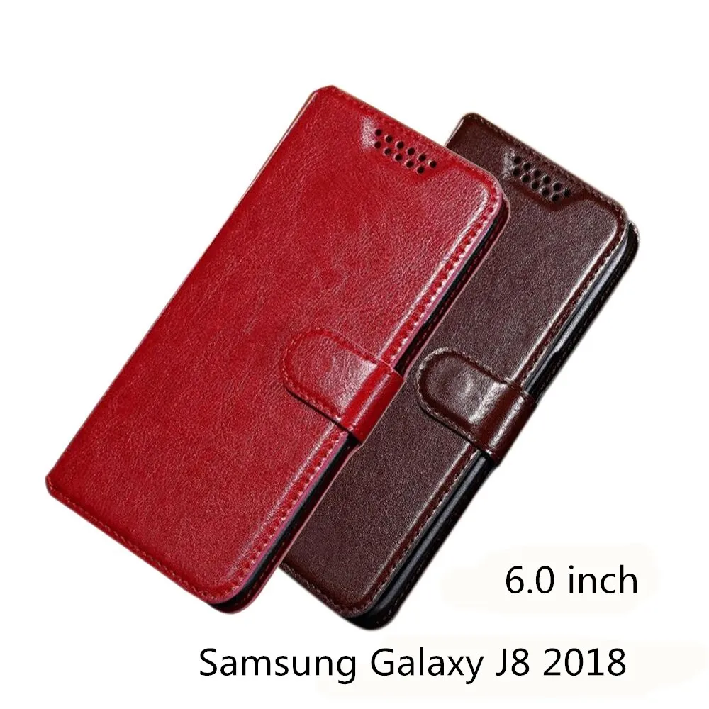 Для samsung Galaxy J8 чехол из искусственной кожи для телефона 2018 J 8 J800F J800 SM