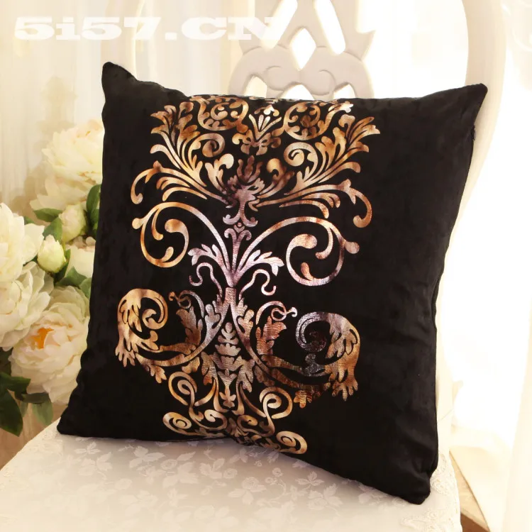 Наволочка ou Velvet fabric с геометрическим рисунком наволочка горячей штамповкой 45x45