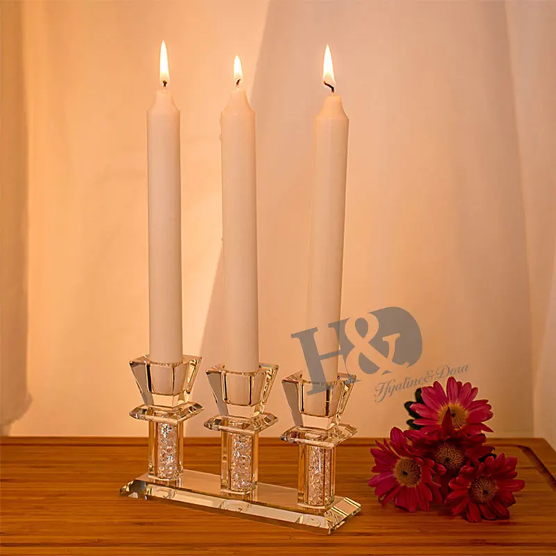 H&ampD Ship from US Crystal 3.5inch Clear Pillar Candlestick Holder for Home Table Decor Wedding Event Candelabra | Дом и сад