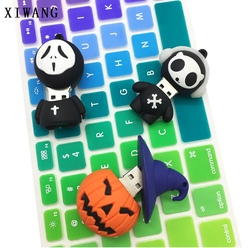 Usb флеш-накопитель с героями мультфильмов, usb 128GB Death is coming, силиконовый флеш-накопитель, 4 gb, 8 GB, 16 gb, 32 GB, с Рождеством/Хэллоуином/подарком