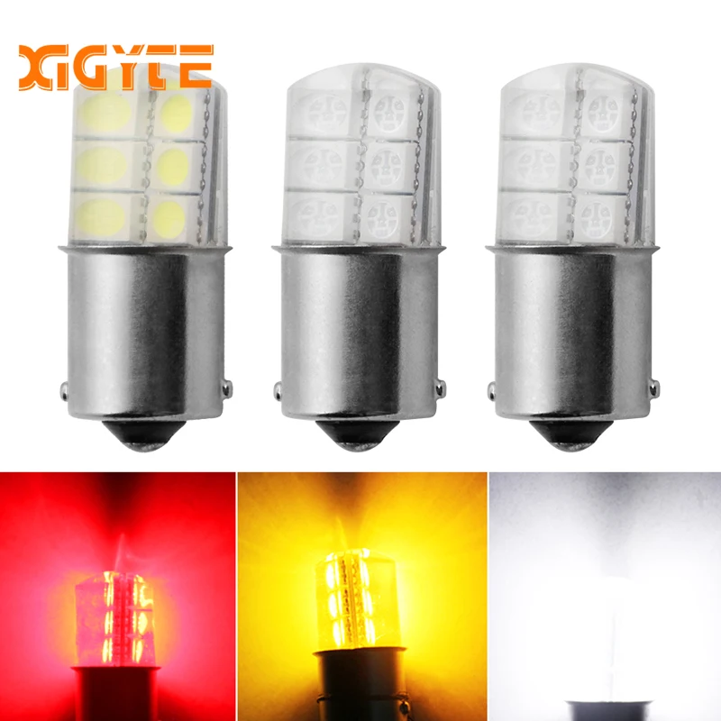 1 шт. S25 1156 BA15S p21w светодиодный белый светильник s 5050 12SMD силикагель DC12V