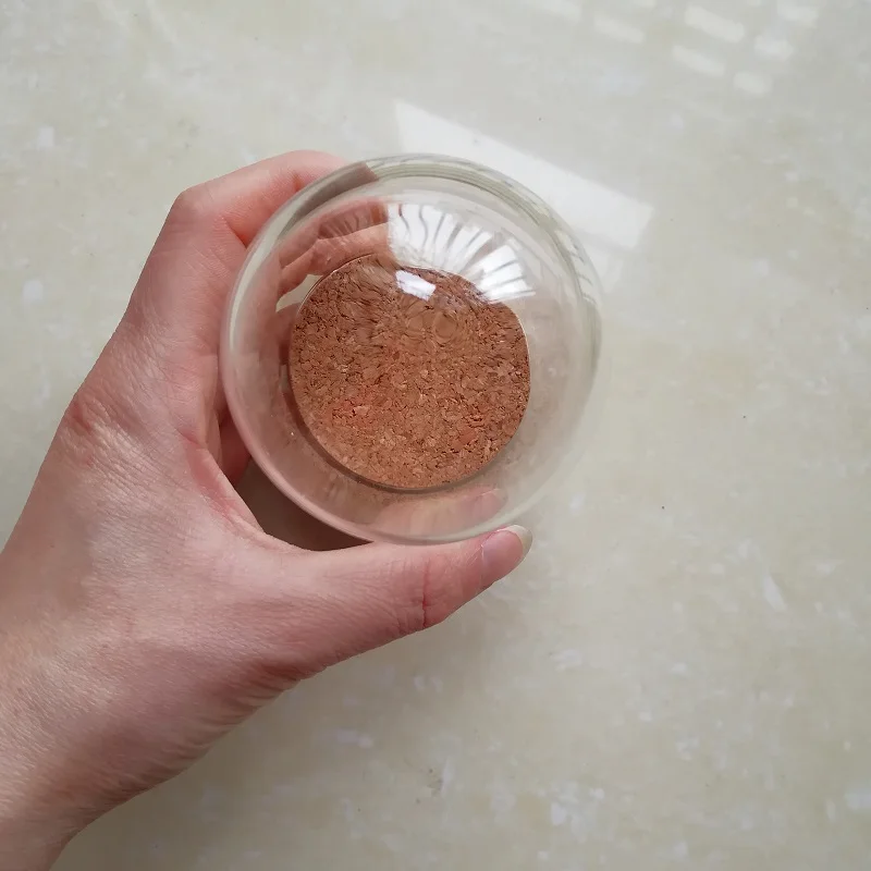 50 X Artlass пустой Стекло Клош колпаком Настольный Дисплей купол с пробкой базы D65 x H100mm