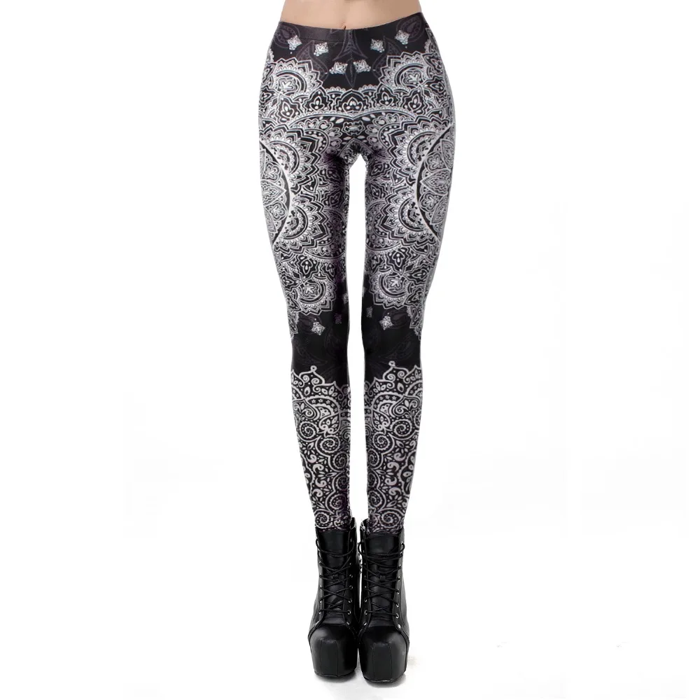 Женские леггинсы с принтом You're My Secret серые мандалы|fitness pants|black leggings womenblack |