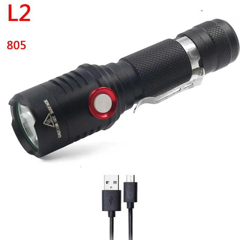 Option F Litwod z20 Micro USB Перезаряжаемый светодиодный светильник фонарь XML L2 3000лм светильник фонарь переключатель вкл./выкл. Для кемпинга пеших прогулок - Испускаемый цвет: Option F
