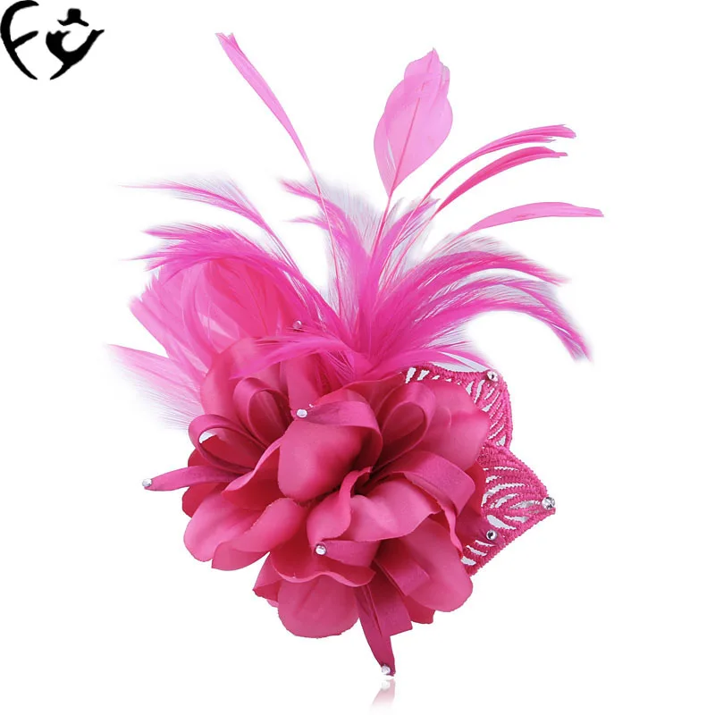 Брошь в виде цветка с перьями|flower brooch|feather flower broochhandmade brooch |