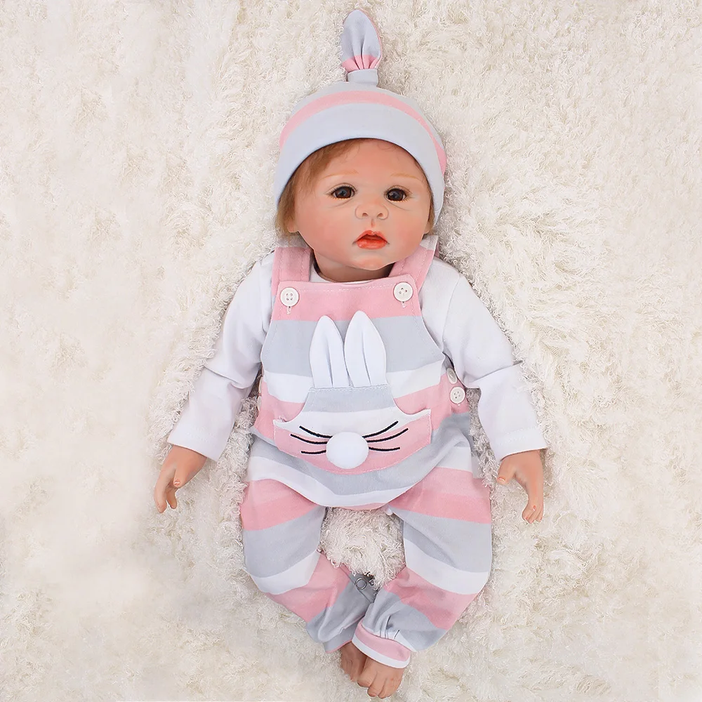 

48cm Silicone reborn baby doll toy like real newborn babies doll bebes reborn girls bonecas Xmas gift for kids boneca reborn