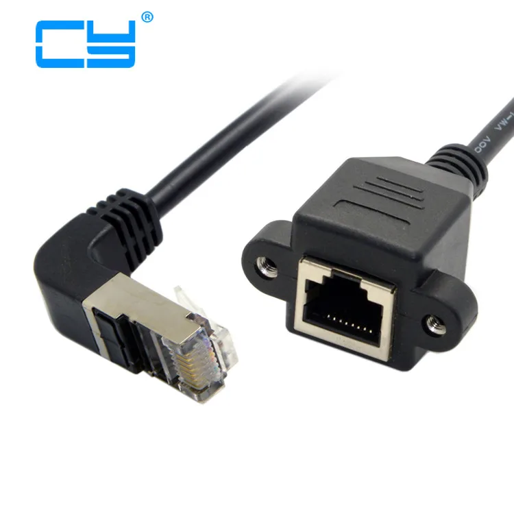Вверх и вниз угол RJ45 Cat5e 8P8C FTP STP UTP Cat 5e Панельное крепление LAN Ethernet сетевой кабель 30