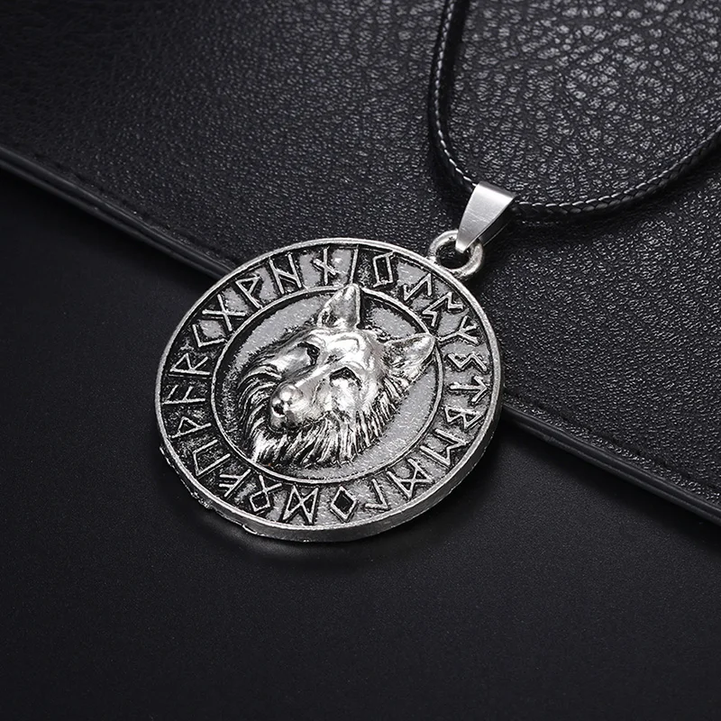 Панк Подвески в форме волчьей головы эффектное ожерелье Vintange из нержавеющей