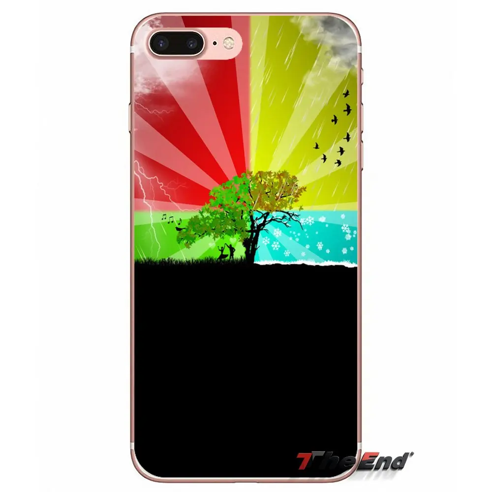 Чехол для Huawei G7 G8 Ascend P7 P8 P9 Lite Honor 4C 5X 5C 6X Mate 7 8 9 Y3 Y5 Y6 II Pro Four Seasons Tree inventive painting |