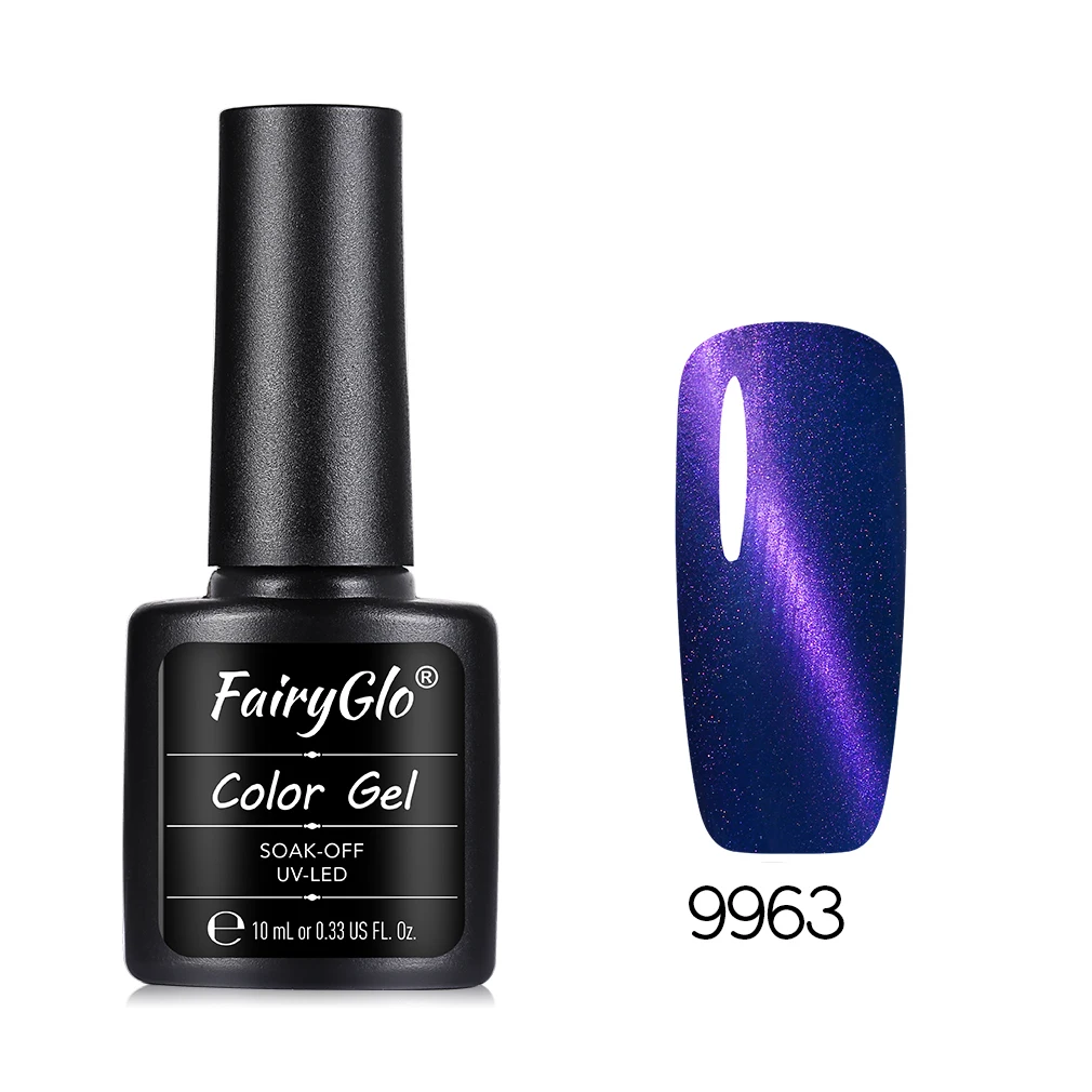 FairyGlo 10 мл магнит Гель-лак для ногтей с эффектом «кошачий глаз» длинный последний УФ светодиодный Гель-лак для ногтей Топ основа праймер кошачьи глаза волшебный гель лак Lucky - Цвет: 9963