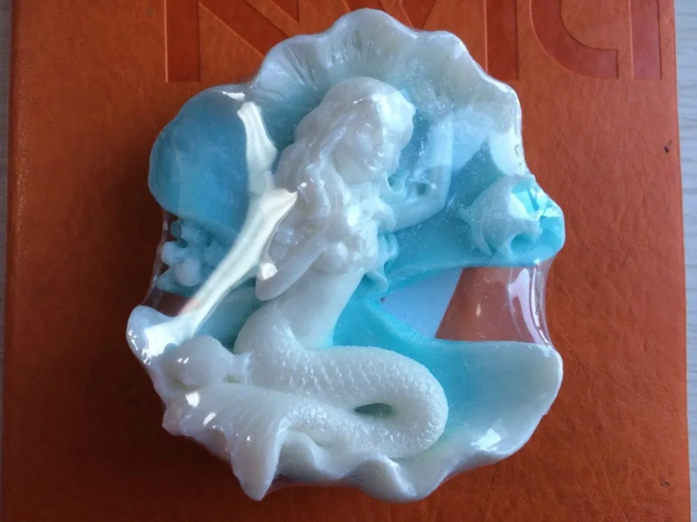 Форма для мыла русалка в Ракушке моллюска ручной работы 3D формы девочек