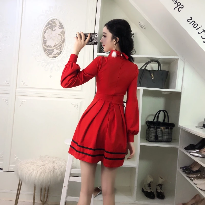 Новинка 2018 женское сексуальное платье с рукавами фонариками и талией|waist dress|lantern