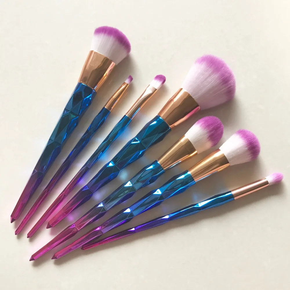 Бриллиантовые кисти для макияжа розовое золото бровей основы теней румян