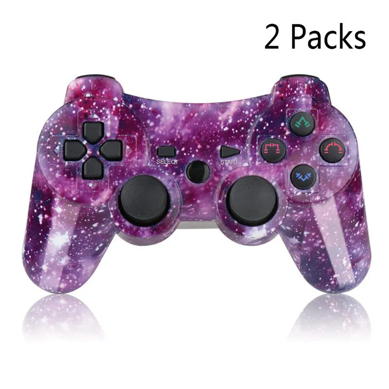 2packs star purple Список Bluetooth контроллер геймпад для игровой станции 3 беспроводной джойстик для sony Playstation 3 PC фиолетовый - Цвет: 2packs star purple