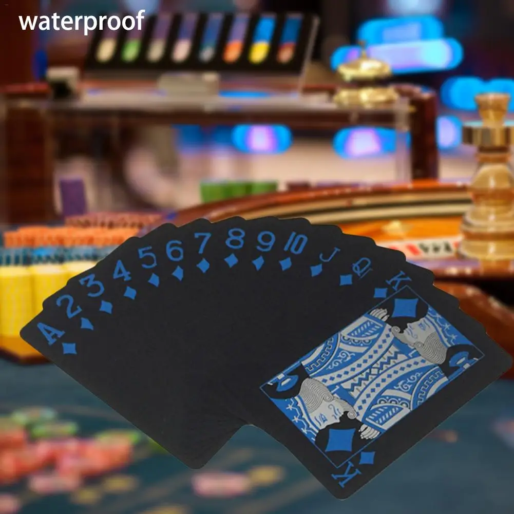 

Waterproof Black Playing Cards Plastic Poker Collection Cards Deck Valuable Creative Cool Bridge Card Games Texas Holdem