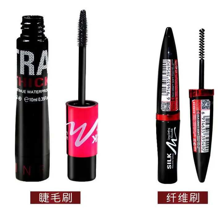 Hot Sakinre Silk Graft Mascara And Fiber Combination 10ml+1.5g Thick &amp L Curling Natural Continue Waterproof |