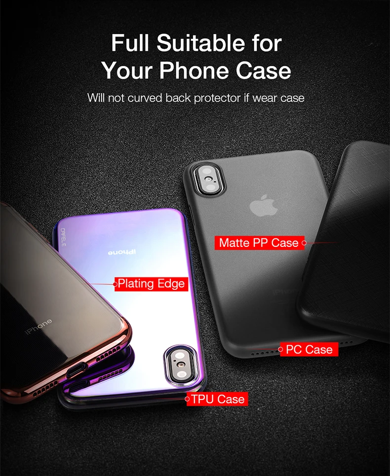 CAFELE Оригинальная защитная накладка для задней панели телефона пленка для iPhone X 10 Ультра тонкая HD Прозрачная Задняя стеклянная Защитная пленка для iPhone X 10