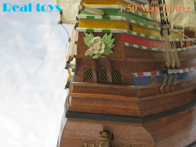 RealTS классический деревянный парусник Собранный набор 1/50 Mayflower парусная лодка модель 1 шт
