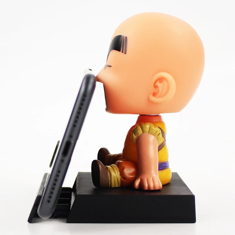 Bobble Head Dragon Ball экшн Сон Гоку фигурка криллин встряхните головку держатель телефона кронштейн украшение автомобиля аниме модель ПВХ игрушки подарки