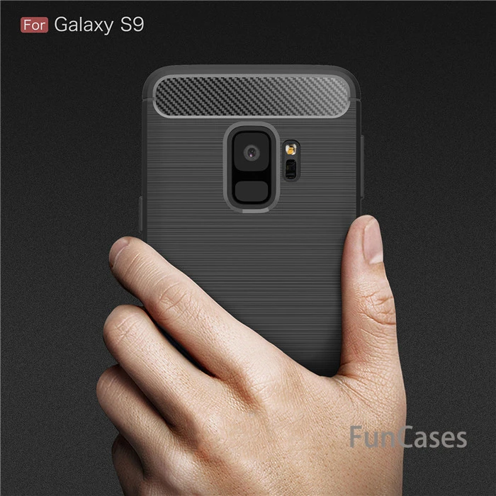 Для samsung Galaxy S6 край S7 S8 S9 plus Note 8 углеродного волокна Мягкий TPU чехол для A3 A5 A7 2017 J3 J5