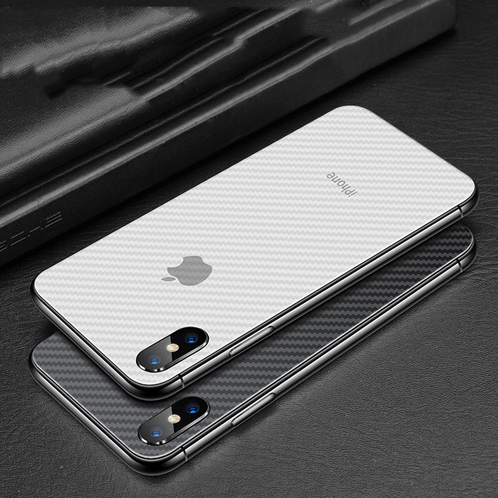 Buyruo мягкая задняя наклейка с защитой экрана из углеродного волокна для apple iphone XS