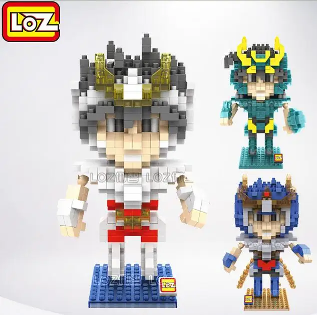 Sainte Seiya LOZ DIY алмазные блоки 3D Кирпичи Строительные мультфильм игрушки для детей с