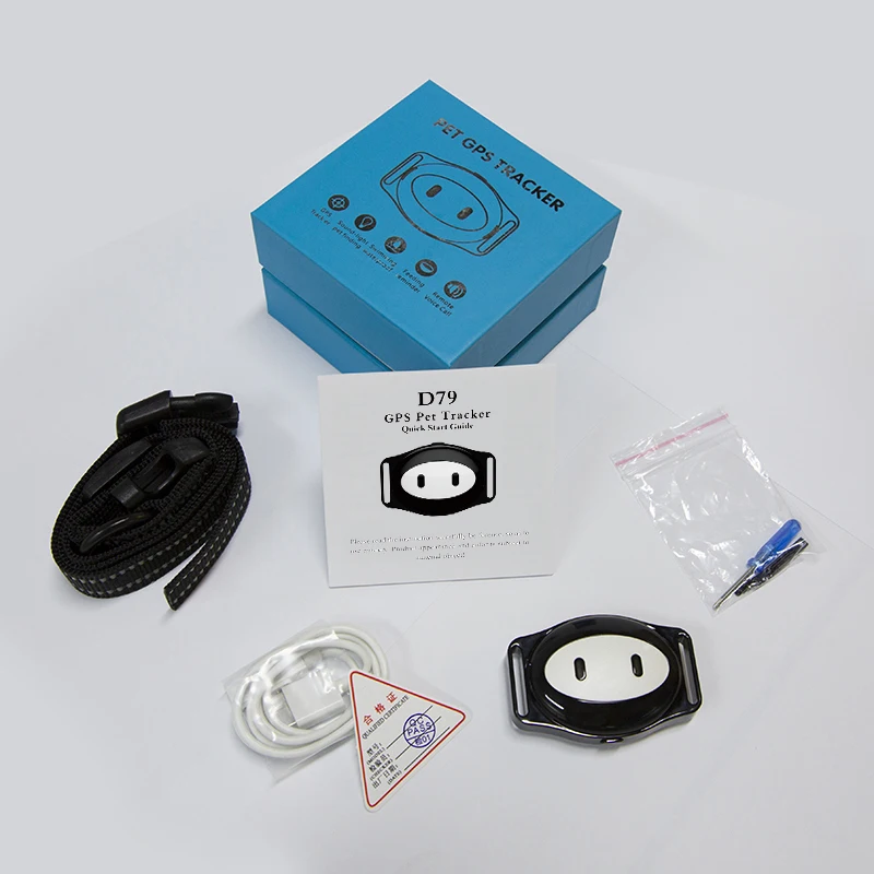 with box Домашнее животное gps трекер D79 собака мини отслеживающее устройство водонепроницаемый 300 часов в режиме ожидания широкий диапазон мощности 8-45 В DC светодиодный индикатор - Цвет: with box