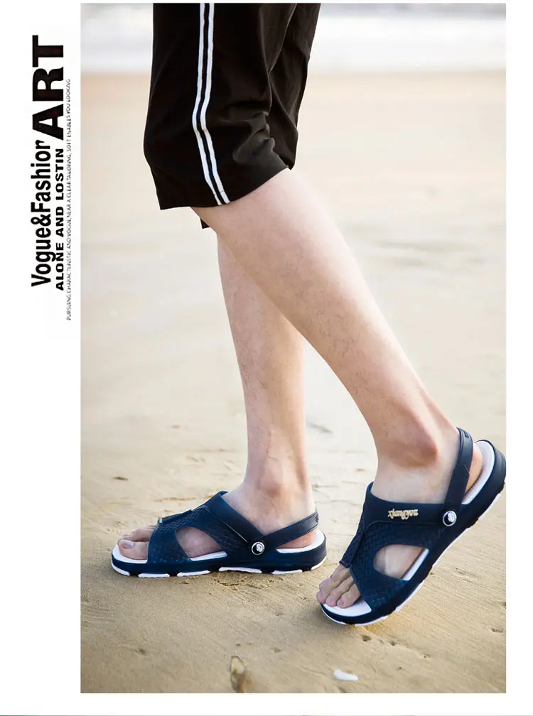 HKIMDL Goedkope Mannen тапочки Ademend Buiten зомер Heren Schoenen режим Nieuwigheid Ontwerp Повседневное Strand тапочки Mannen