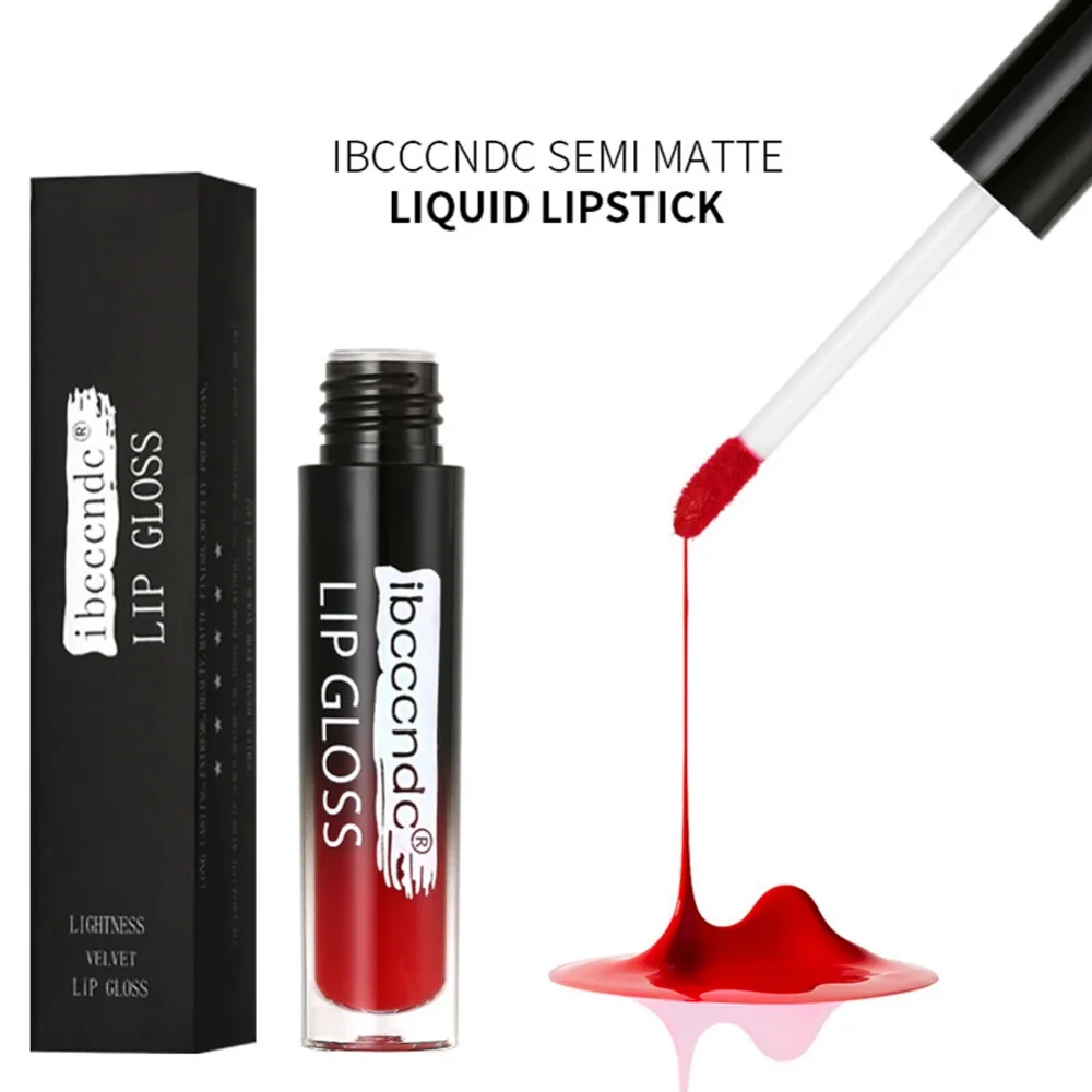 Бархатная жидкая помада пикантная красная оттенок Batom 12 цветов долговечный