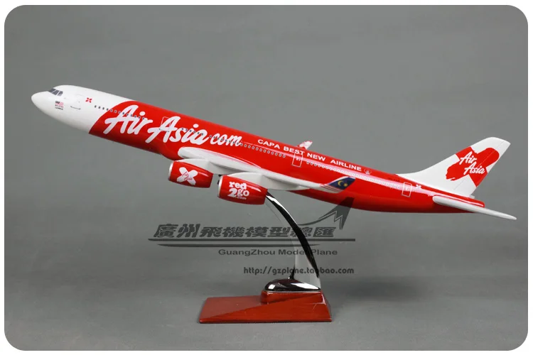 

Модель самолета A340 Air Asia A340 из смолы, 47 см