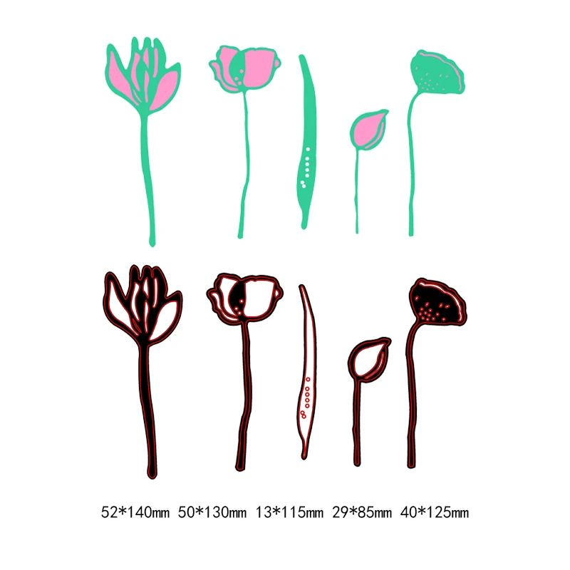 

Lotus Bud Flowers Metal Cutting Dies Stencil for DIY Scrapbooking Photo Paper Cards Decorative Crafts Supplies Diecut new hot