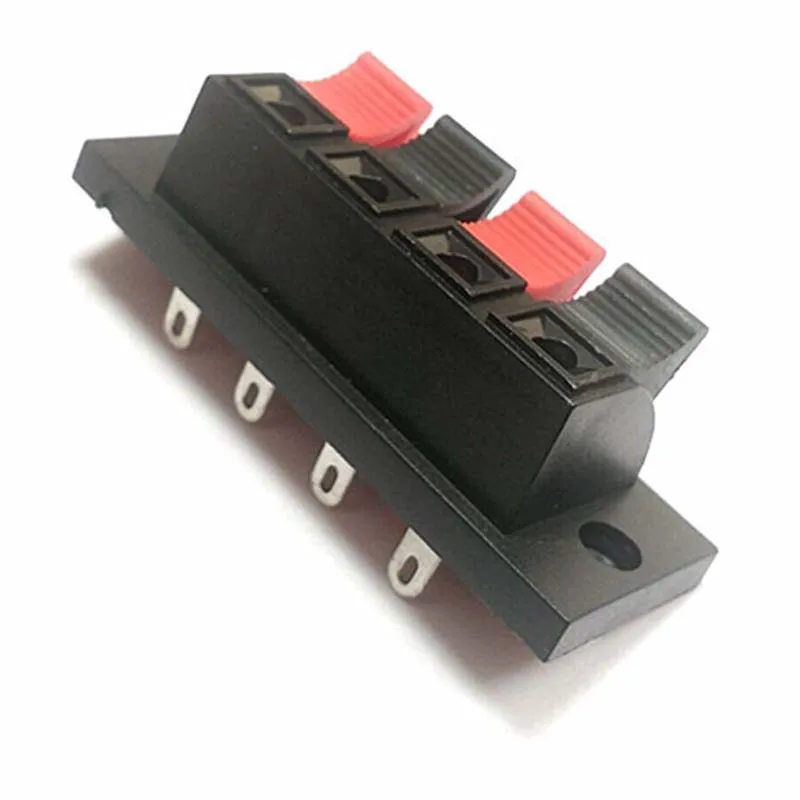 Черный и красный 4 контактный нажимной Тип динамика Клеммная плата Разъем