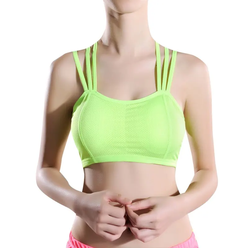 Женский спортивный бюстгальтер для тренировок йоги фитнеса майка топ стрейч