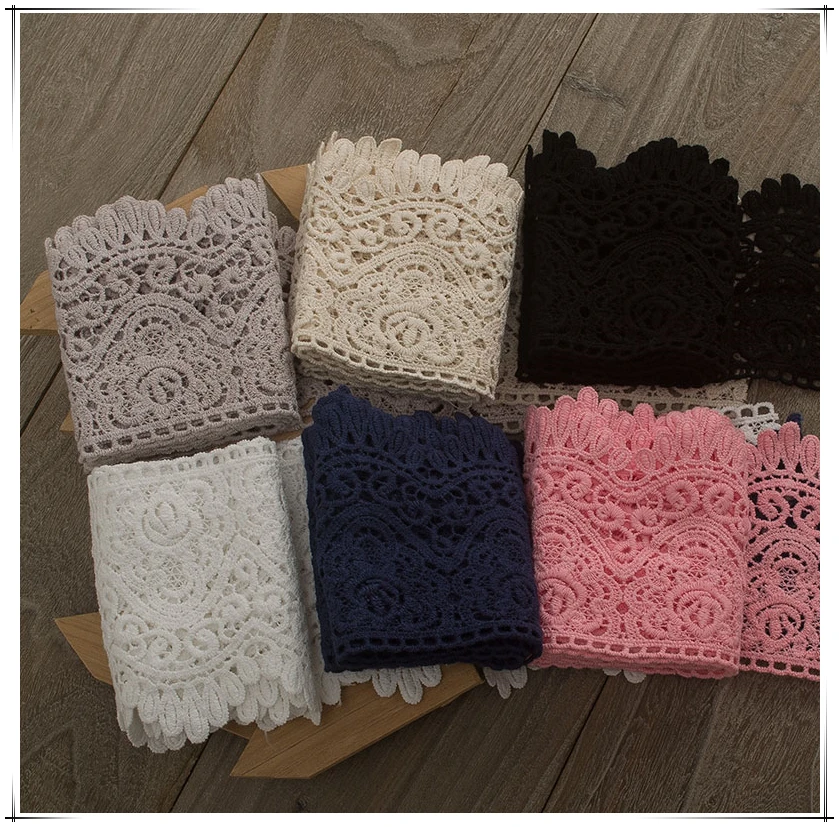 Белые и розовые кружевные швейные принадлежности хлопковая вышивка цветами