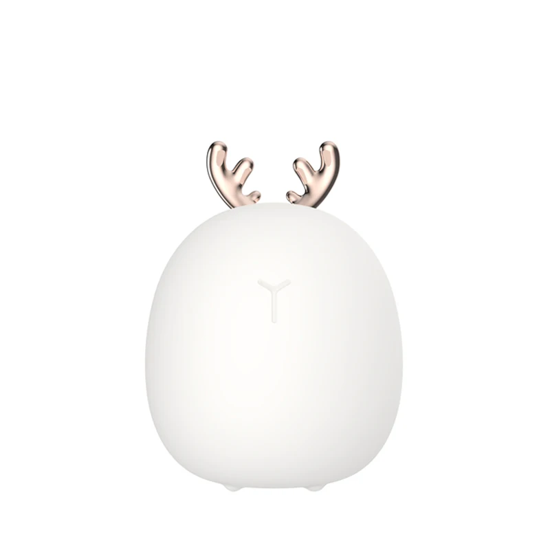 Deer Затемнения светодиодный ночной Светильник силиконовые прекрасный мультфильм светодиодные лампы USB Перезаряжаемые для Для детей светильник для малышей подарок Спальня креативный настенный светильник - Emitting Color: Deer