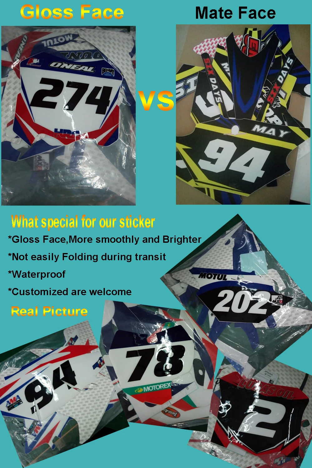 Индивидуальные Глянцевый номер команда графика фоны наклейка для Yamaha YZ250F YZF250 2010 2011 2012 2013 YZ 250F YZF 250