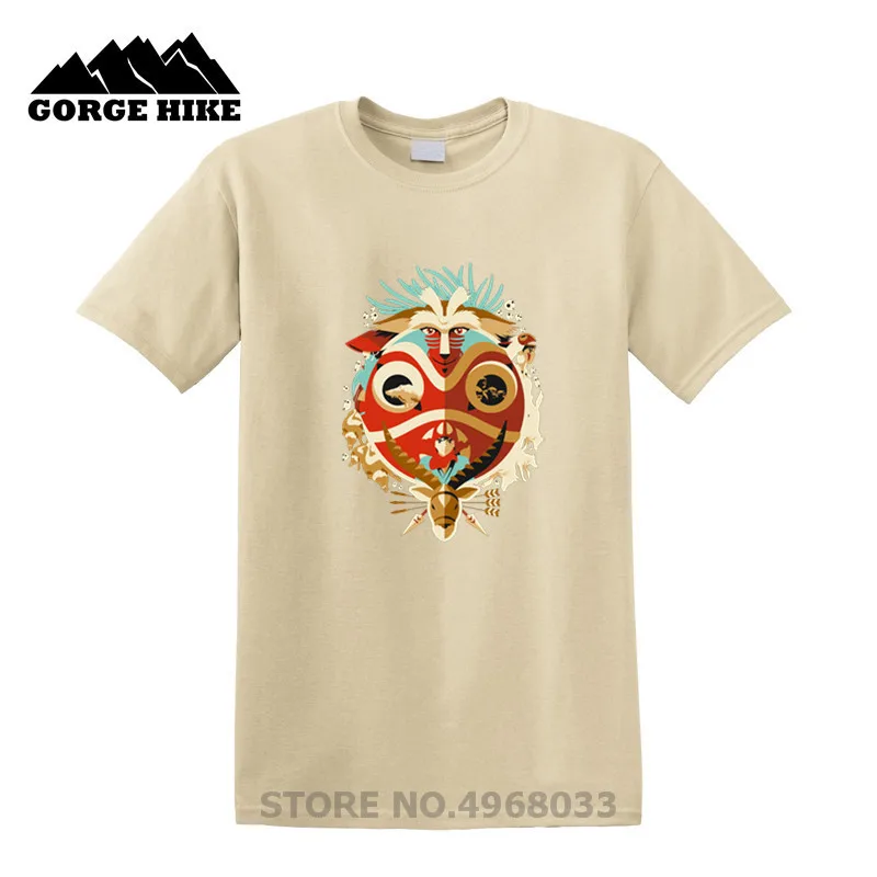 Аниме Принцесса Mononoke дни богов и демонов футболка без лица безликая мужская