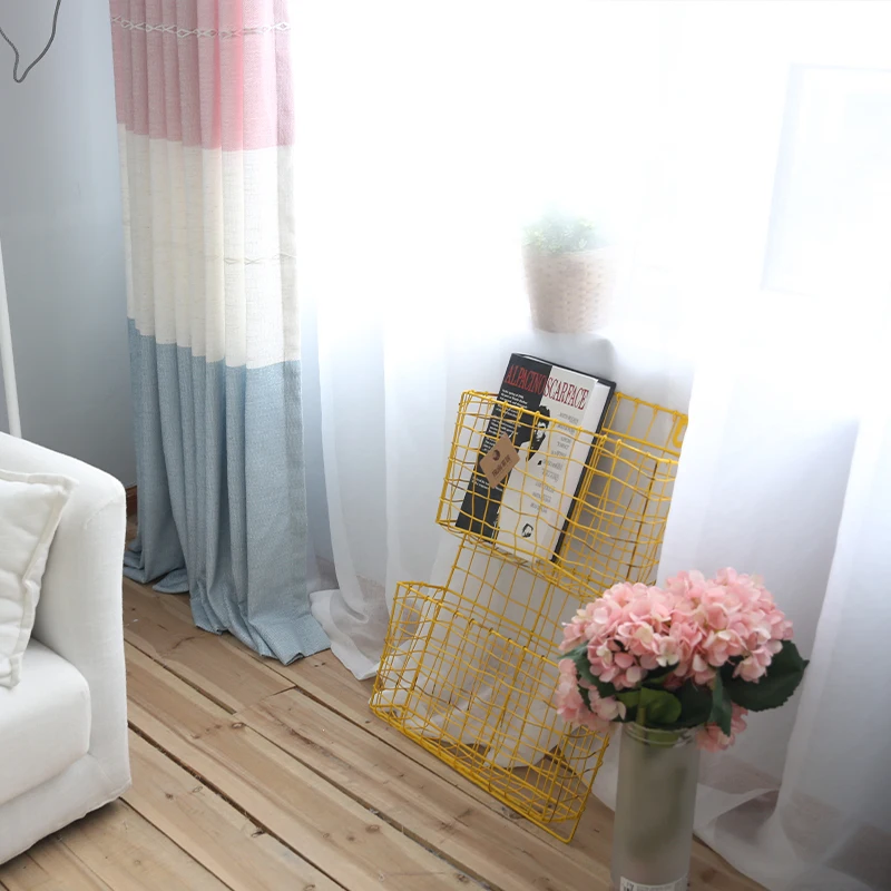 Льняные занавески на окна с принтом в японском и корейском стиле для девочек