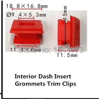 

100x OEM QUALITY For BMW E46 E65 E66 E83 X3 Red Interior Dash Insert Grommets Trim Clips