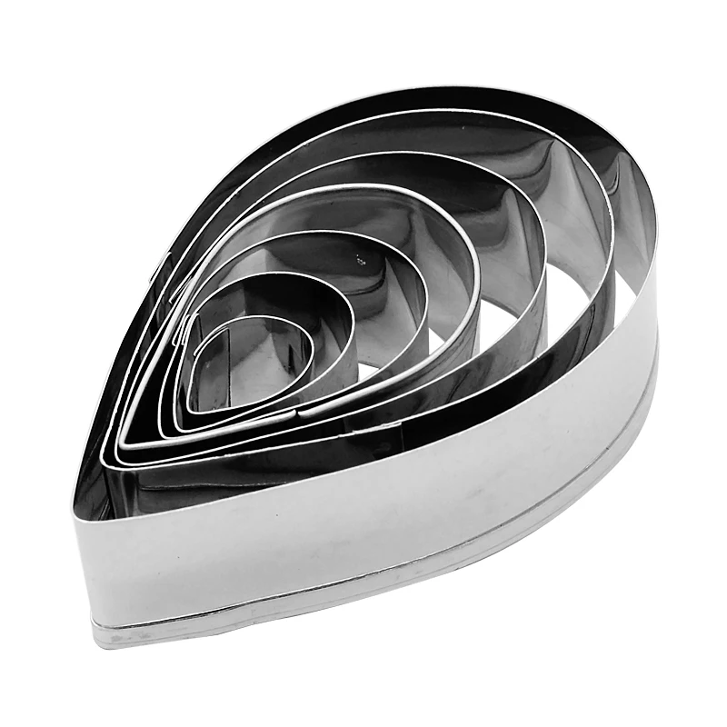 7pcs Stainless Steel Rose Petal Cookie Cutter Mold Pastry Mould Sugarcraft Cake Decorating Useful Baking Tool | Дом и сад