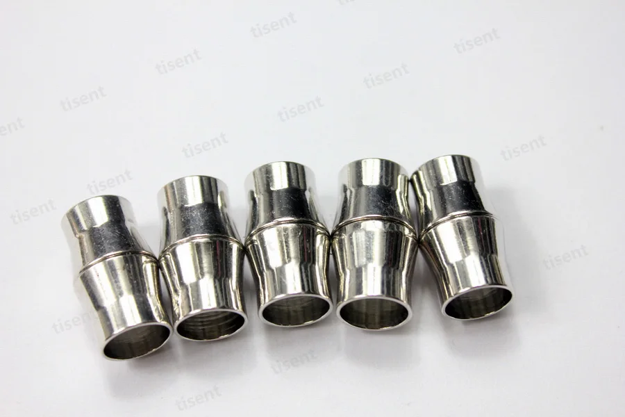 Silver AaaZee 3 комплекта 9 мм отверстие Серебряная Магнитная застежка Разъем для DIY браслет ожерелье ювелирных изделий 21 длинная металлическая медная застежка - Цвет: Silver