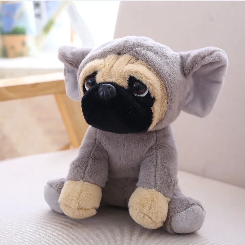 grey elephant 20 см мягкая модель собаки плюш Шарпей Мопс Прекрасный щенок ПЭТ плюшевая игрушка Детские игрушки Дети День рождения рождественские подарки - Цвет: grey elephant